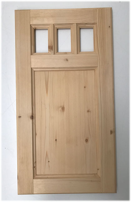 Möbeltüre Massivline nach Maß, 65,0/35,0 cm, DIN L R, Kasette glatt ,Sprossen