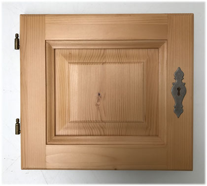 Möbeltüre Massivline nach Maß, 31,0/35,0 cm, DIN Links, Schloß, Kasette abgeplattet