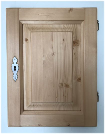 Möbeltüre Massivline nach Maß, 47,0/36,0 cm, DIN Rechts, Schloß, Kasette abgeplattet 