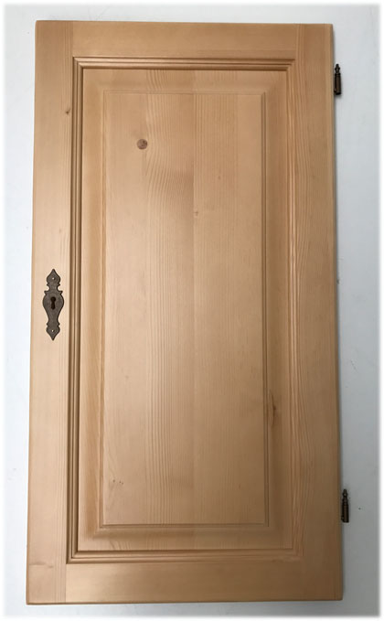 Möbeltüre Massivline nach Maß, 82,5/43,5 cm, DIN R, Schloß, Kasette abgeplattet