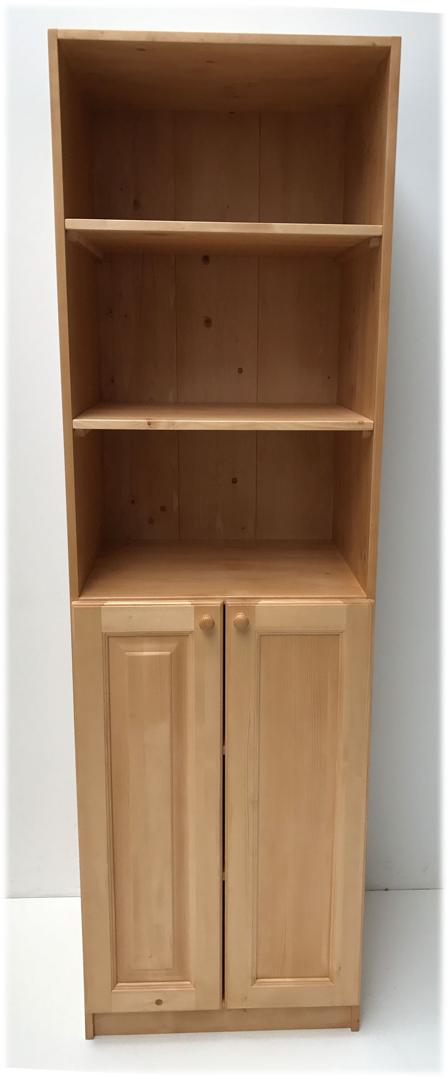 Mustertürenschrank, Küchen Hochschrank Massiv, 2 Türen, 2 Fachböden, 60/50/200 cm, (B/T/H)