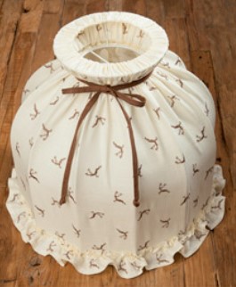 Lampenschirm Stoff Landhaus Rustikal D 50 cm, kombinierbar