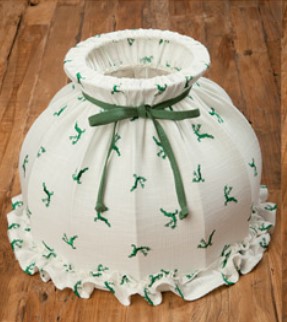 Lampenschirm Stoff Landhaus Rustikal D 40 cm, kombinierbar