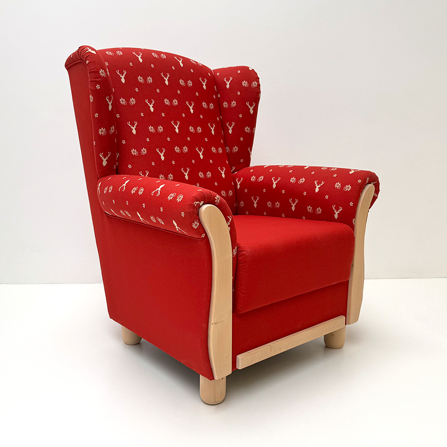 Ohrenbackensessel ANTON, Landleben Hirsch TS-3001, TS-3015-Sitz