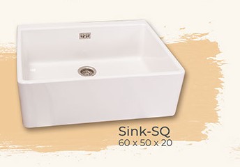 Spülschrank Waschtisch, Spülbecken Sink SQ 60/50/20 cm