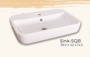Spülschrank Waschtisch, Spülbecken Sink SQB 59/42/15 cm