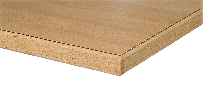 Objekt Tischplatte Mod. 304 HPL Platte mit Kante Massivholzanleimer