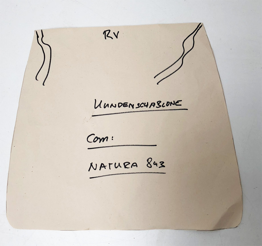 Stuhlkissen genäht nach Schablone mit 4 Bändern zum Abinden, Stoff Natura 843