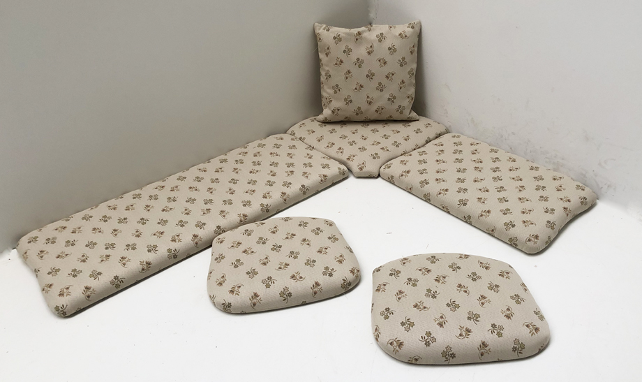 Kissensatz Polsterplatte Eckbankgruppe Amberg  Piccolo 165/125 , Mülheim Streublume beige