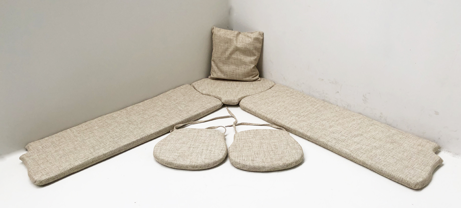 Kissensatz genäht Eckbankgruppe Landau, Natura beige 802, 38 Lagerstoffe preisgleich