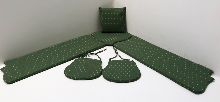 Kissensatz genäht Eckbankgruppe Landau, Kundl grün