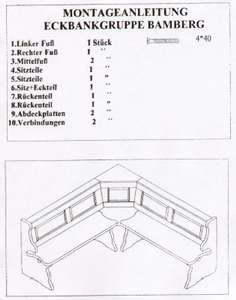 Aufbauanleitung Eckbank Bamberg