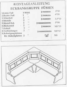 Aufbauanleitung Eckbank Fuessen