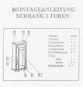 Aufbauanleitung Schrank 2-trg