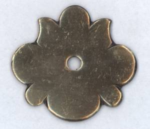 Möbelknopfplatte Rosette Bronze klein