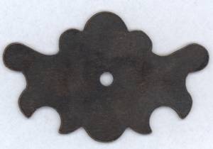 Möbelknopfplatte Rosette Bronze groß