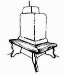 Ofenbank Klostersee, Sondermass, /44/45 cm, (B/T/H