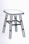 Hocker, Sitzhöhe 46 cm, 36/36/46 cm, (B/T/H)