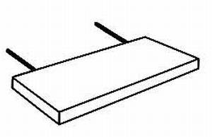 Konsole / verdeckte  Halterung, 90/22/3 cm, (B/T/H