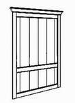 Rückwand für Truhe mit Kranz, 120/8/210 cm, (B/T/H