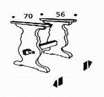 Tischgestell Standard, ohne Platte, 70/56/71 cm, (