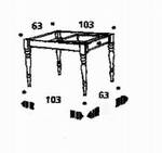 Tischgestell Standard, ohne Platte, 63/103/71 cm,