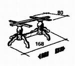 Tischgestelle Standard, ohne Platte, 168/88/72 cm,