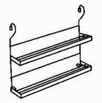 Gewürzregal verchromt, 35/9/27,5 cm, (B/T/H)