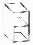 Unterschrankregal, 1 Fachboden, 15/58/72 cm, (B/T/
