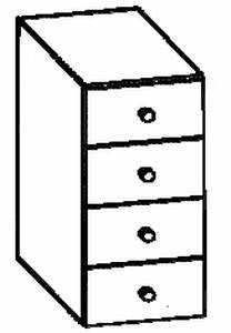 Unterschrank, 4 Schubladen, 60/58/72 cm, (B/T/H)