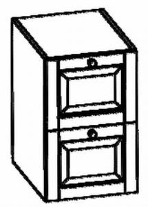 Unterschrank 2 Auszüge, 45/58/72 cm, (B/T/H)