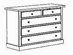 Komode 3+2 Schubladen, 103/54/83,5 cm, (B/T/H)