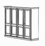 Schrank 4 Türig, 2 Fachboden, 2 Kleiderstange, 262
