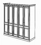 Schrank 5 Türig, 3 Fachboden, 3 Kleiderstange, 262