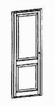 Türe Standard HOLZ-GLAS , B: 65        H:193