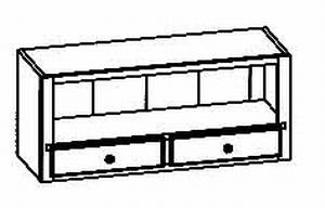 Element offen 2 Schubladen H 12, 95/33/44,5 cm (B/