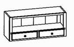 Element offen, 2 Schubladen H 12, 95/45/44,5 cm (B