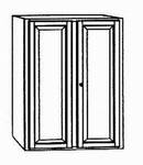Element 2-trg, 2 Holztüren H 145,5, 5 Fachböden, 9
