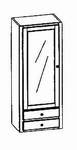 Aufsatzvitrine 2 Schub. 1-Türe 1 Glastüre H 118 li