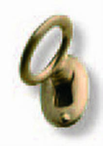 Schlüssel mit Ovalschild, messing farbig antik