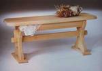 Vorbank Lindau 110 cm mit Truhe,  Ausführung schwer