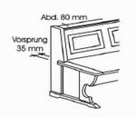 Eckbank, Lehnen - und Sitzabschluss gerade