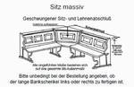 Eckbank Alpenland, Sitz massiv