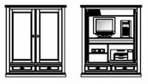 EDV-Highboard 2-teilig , 2 Türen mit Holzfüllung ,