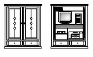 EDV-Highboard 2-teilig , 2 Türen mit Holzfüllung ,