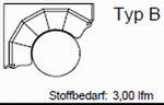 Rundbank Typ B, für Rundtisch Durchmesser 1100mm,