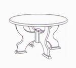 Kreuzfuss Rundtisch Alpenland