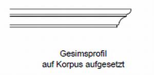 Gesimsprofil auf Korpus aufgesetzt