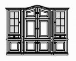 Wohnschrank 4-teilig , 6 Türen mit Holzfüllung , 2