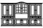 Wohnschrank 6-teilig , 10 Türen mit Holzfüllung ,